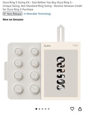 Oura Neutral Beige Ring Sizing Kit with Removable Size Pods